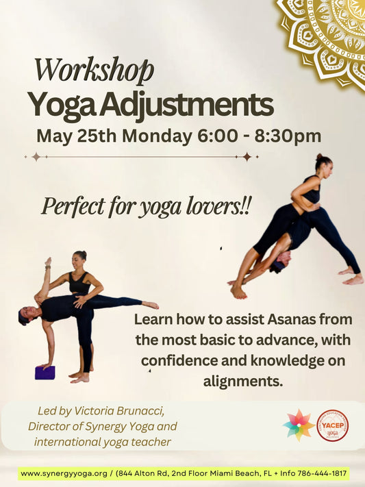 Yoga Adjustments Workshop -May 25th Monday 6pm