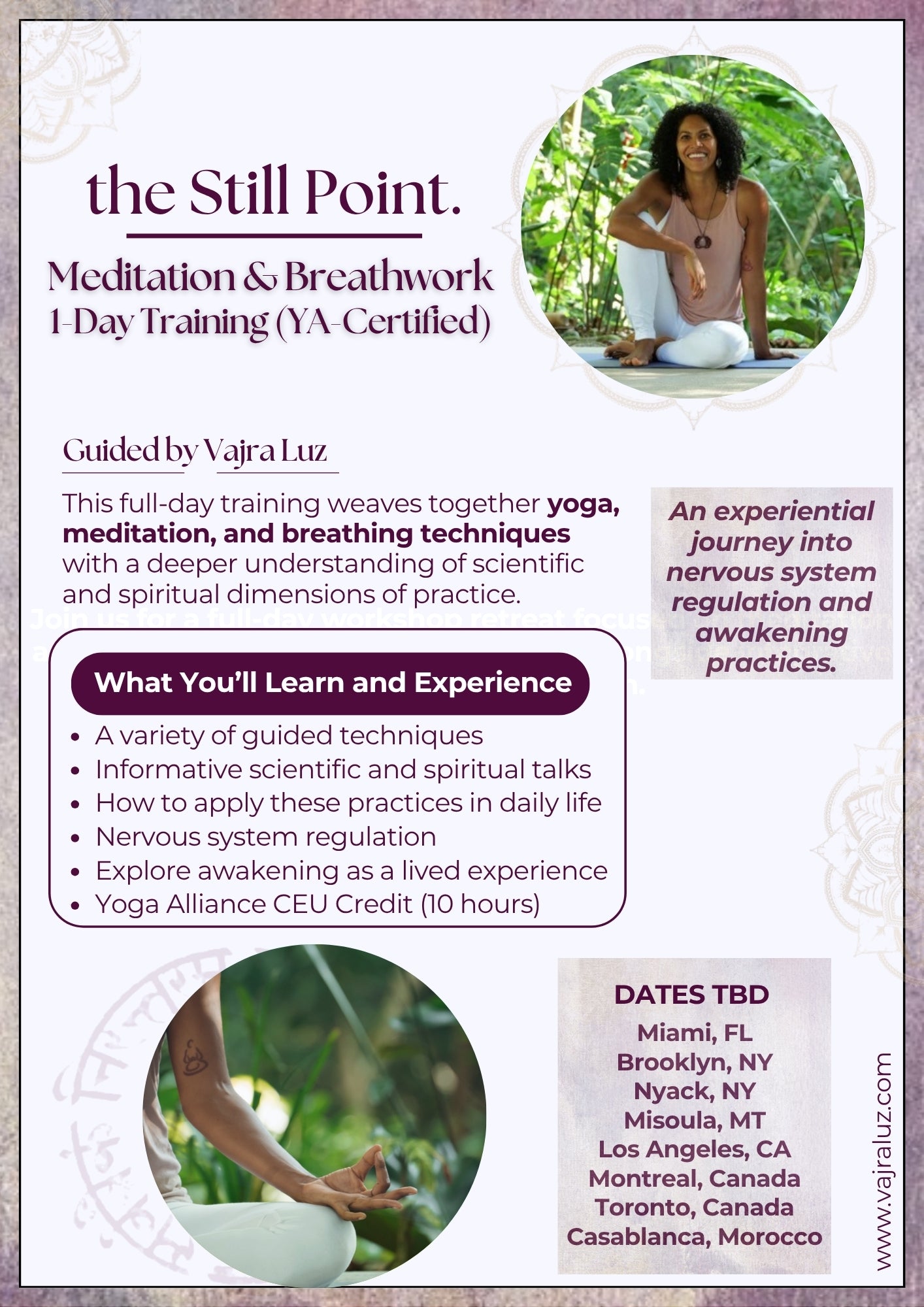 Meditation & Breathwork  -  Still Point -June 6th, 2026  - YA Credits