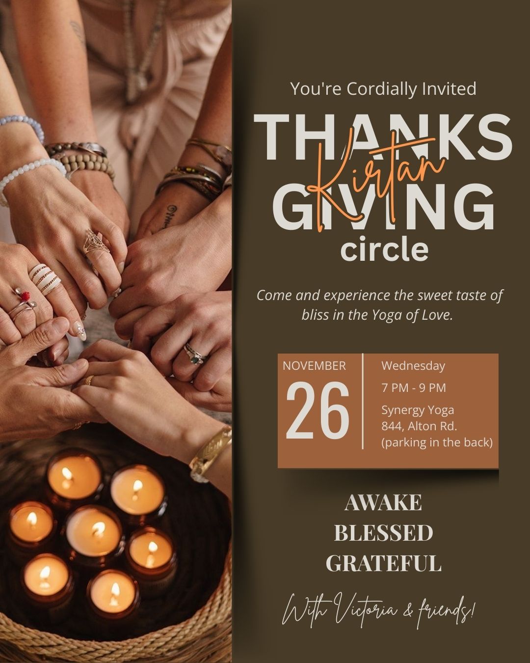 Gratitude Gathering Thanksgiving Potluck! Nov, 26th - 7pm