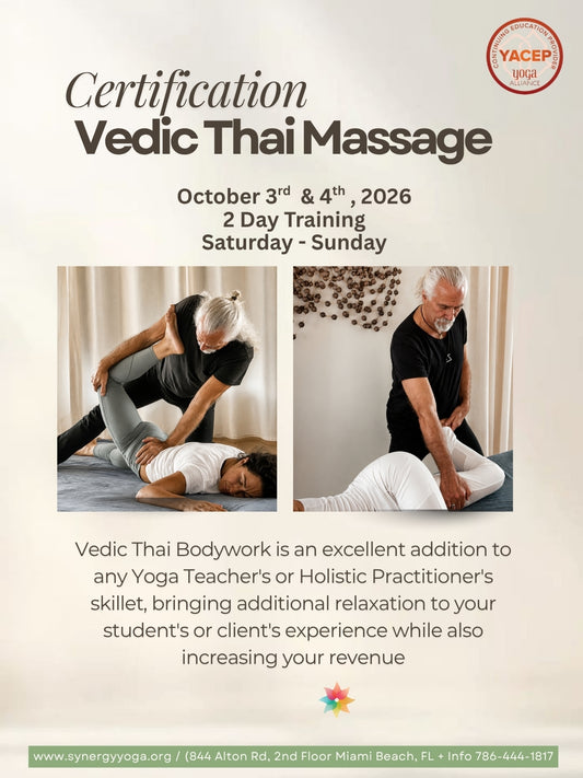Vedic Thai Massage Certification- October 3rd & 4th, 2026