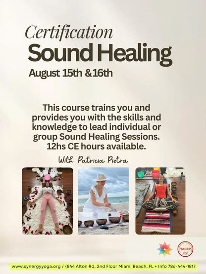 Sound Healing Certification- August 15th & 14th-2026