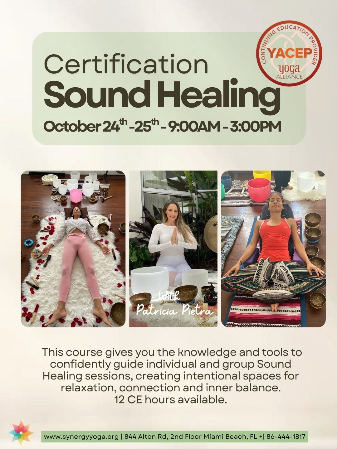 Sound Healing Certification| Oct 24th & 25th| 9-3PM