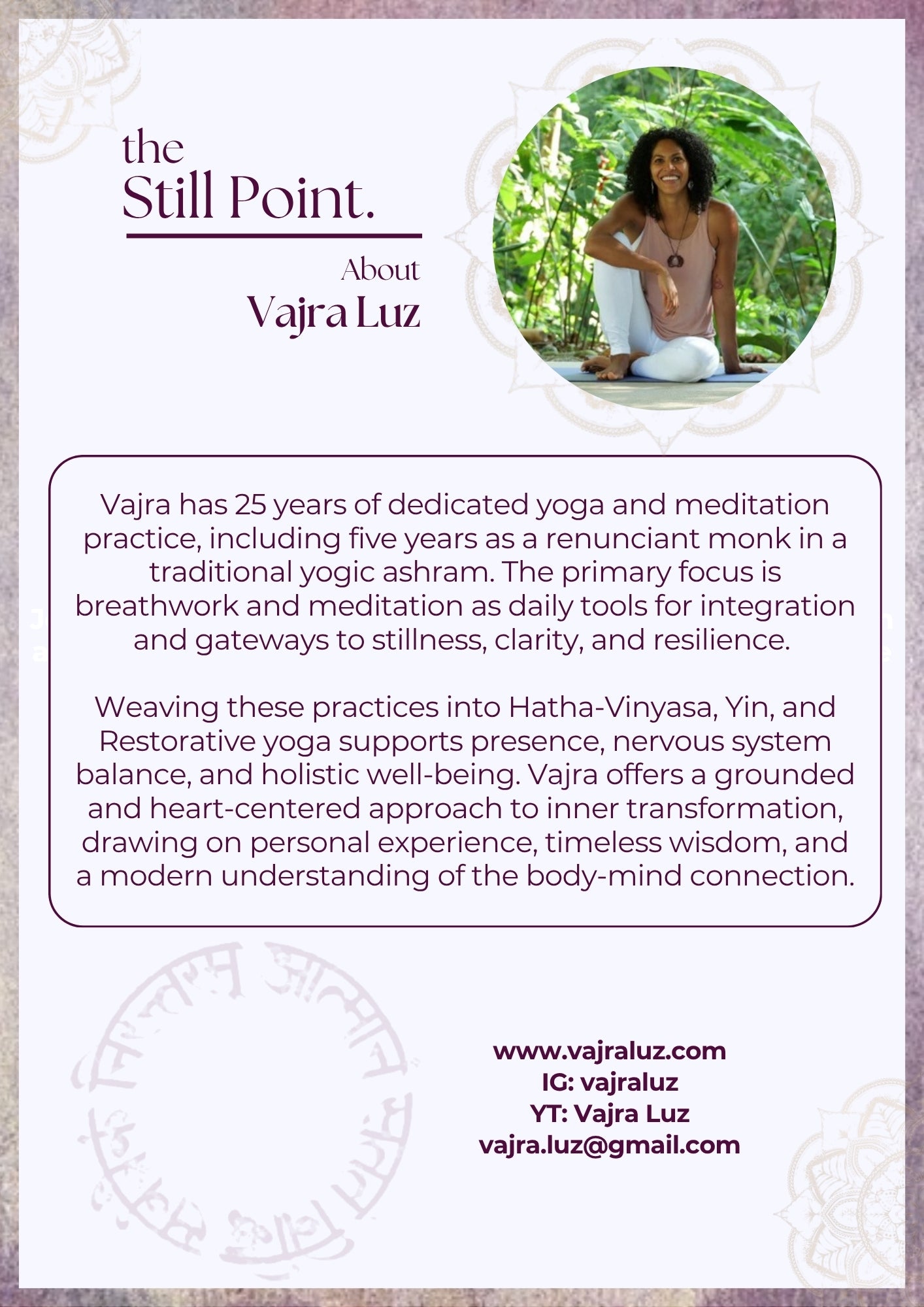 Meditation & Breathwork  -  Still Point -June 6th, 2026  - YA Credits