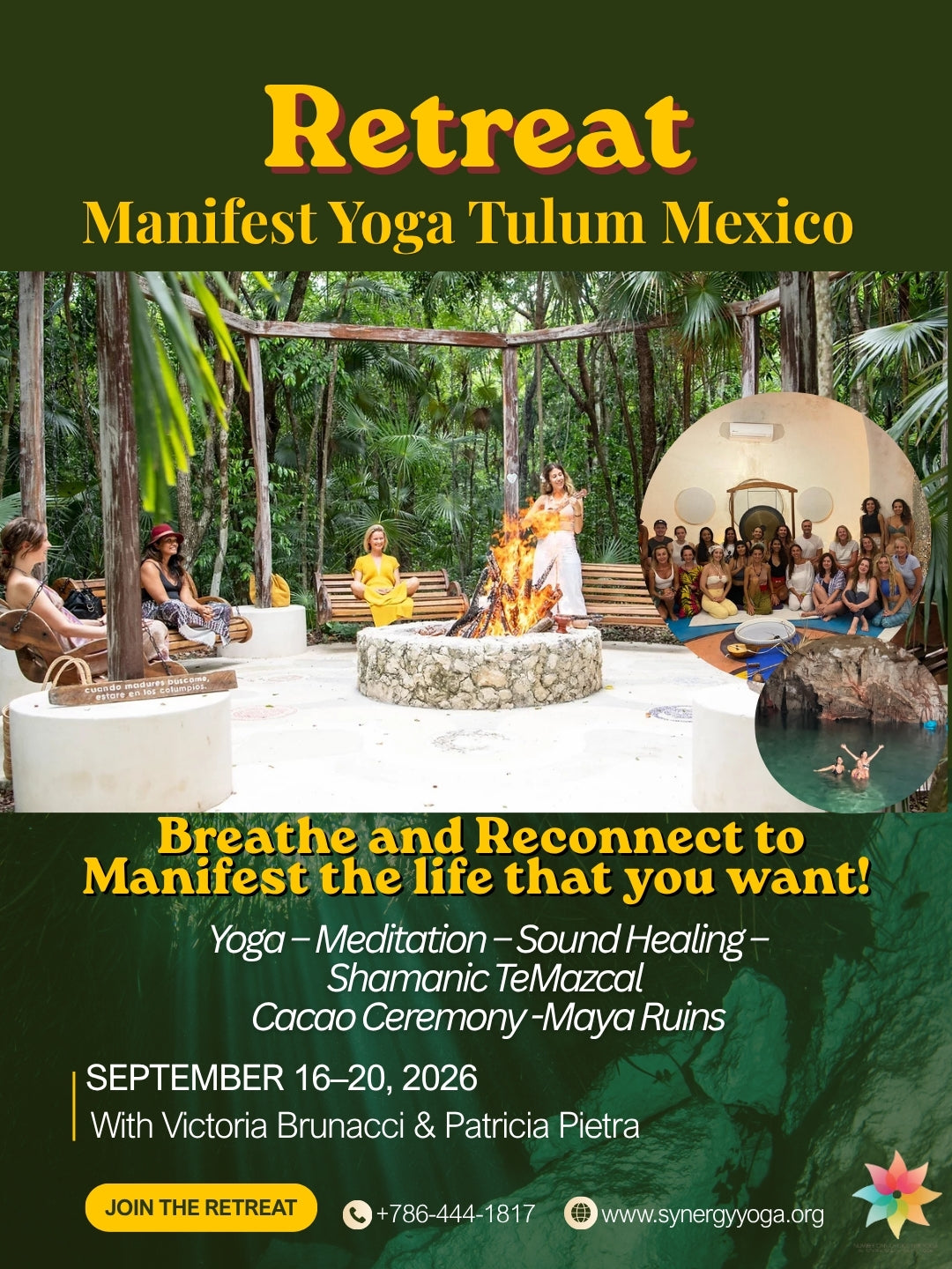 Manifest Yoga Retreat Tulum Mexico Wednesday, September 16 – Sunday, September 20, 2026