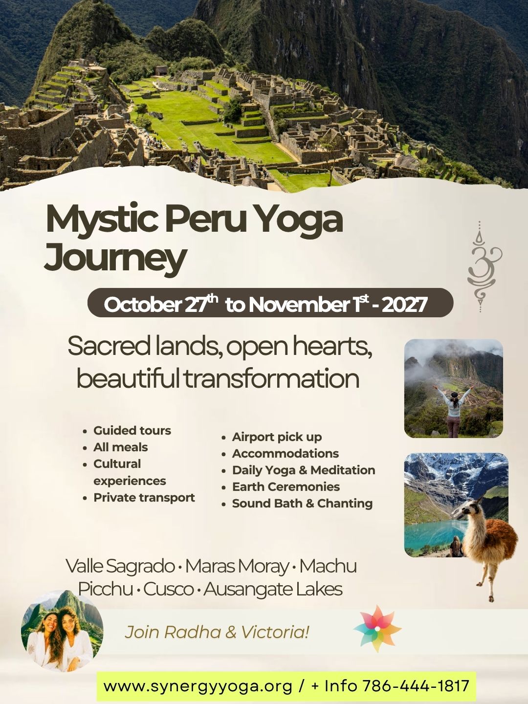 Mystic Peru Yoga Journey - October 27th to November 1st- 2027