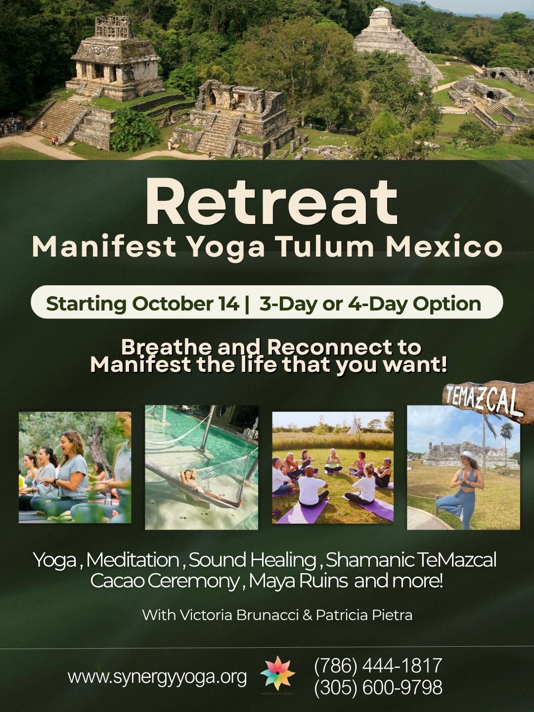 Manifest Yoga Retreat Tulum Mexico, Starting October 14 | 3-Day or 4-Day Option