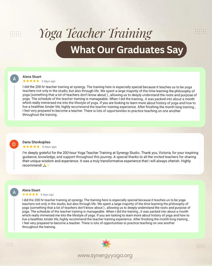 200HR Hatha/Vinyasa Yoga Teacher Training - August 7th - Sept 11th -2026
