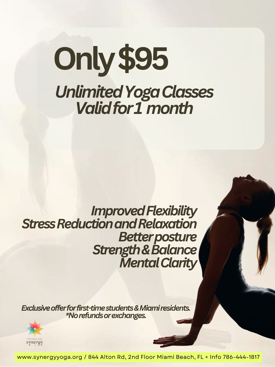 Only $95 Unlimited Yoga Classes