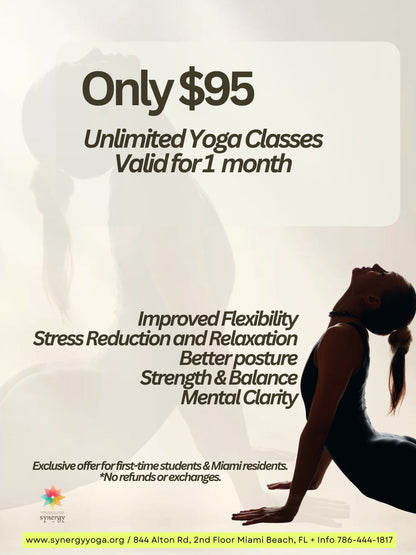 Only $95 Unlimited Yoga Classes
