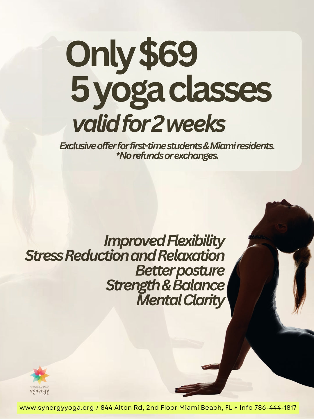 Only $69 – 5 Classes