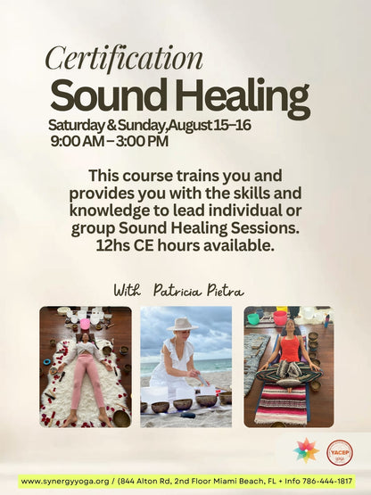 Sound Healing Certification- August 15th & 16th-2026