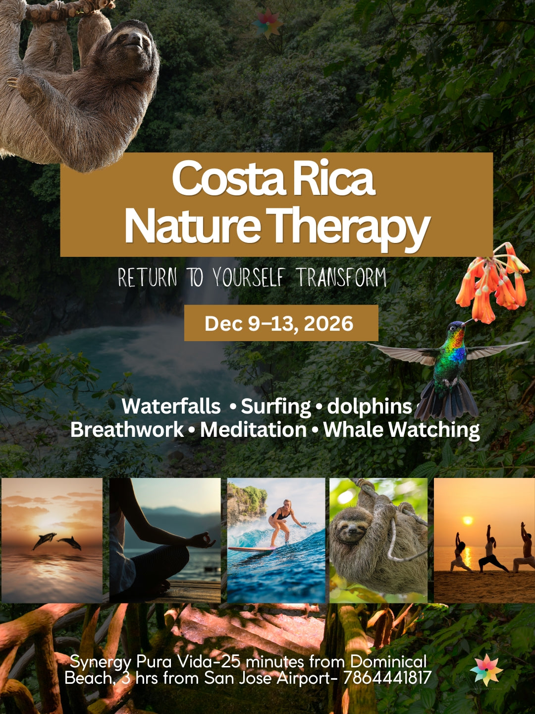 Costa Rica Nature Therapy Retreat- Dec 9th to 13th-2026