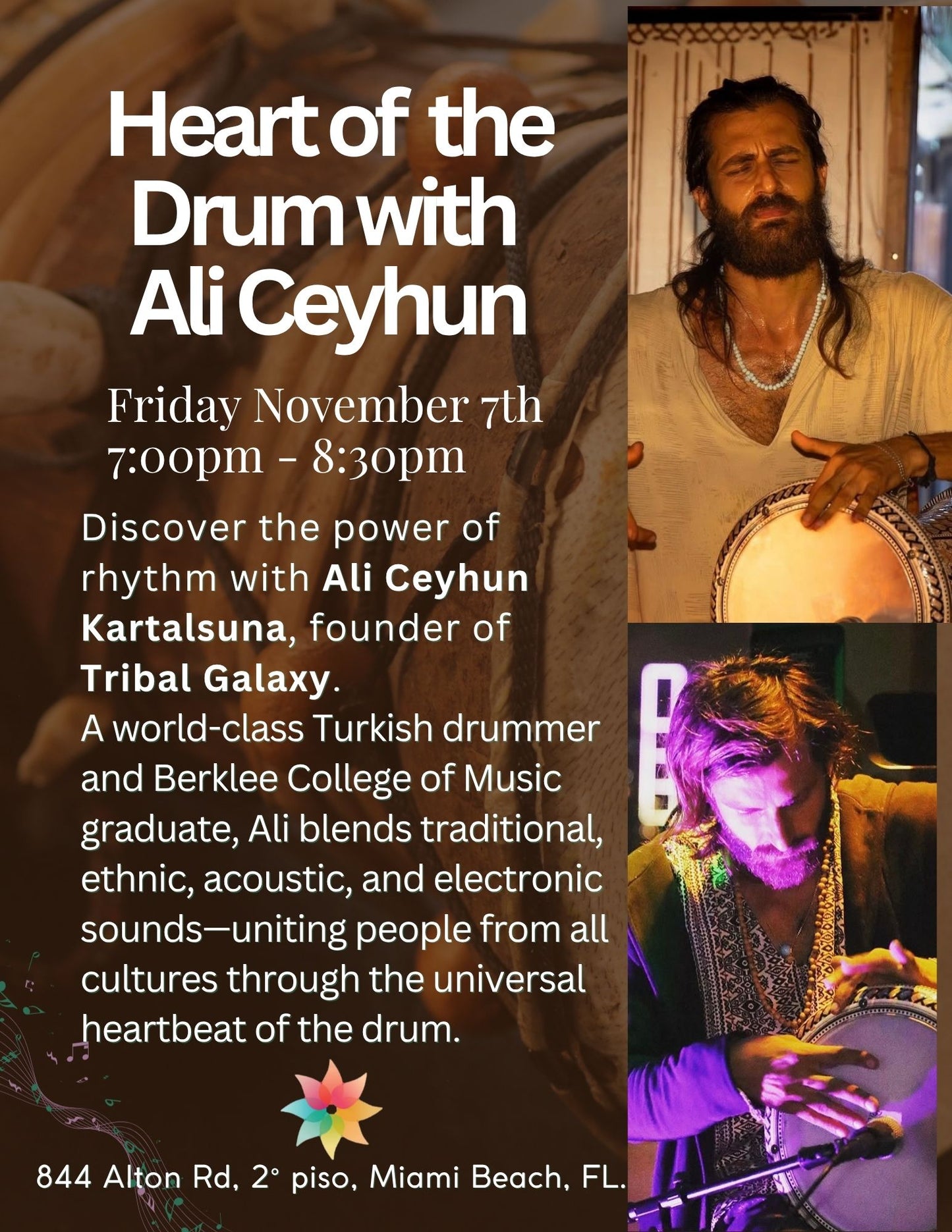 Heart of the Drum with Ali Ceyhun - Friday November 7th - 7:00pm - 8:30pm