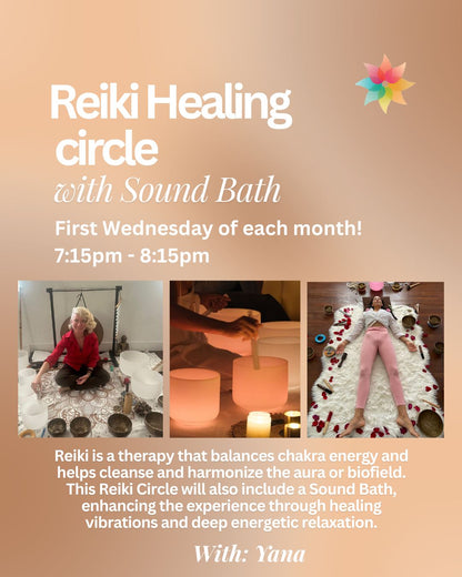 Monthly Reiki circle & Sound Bath-First Wednesday of the month,  Wednesday 4th February  - 7:15-8:15pm
