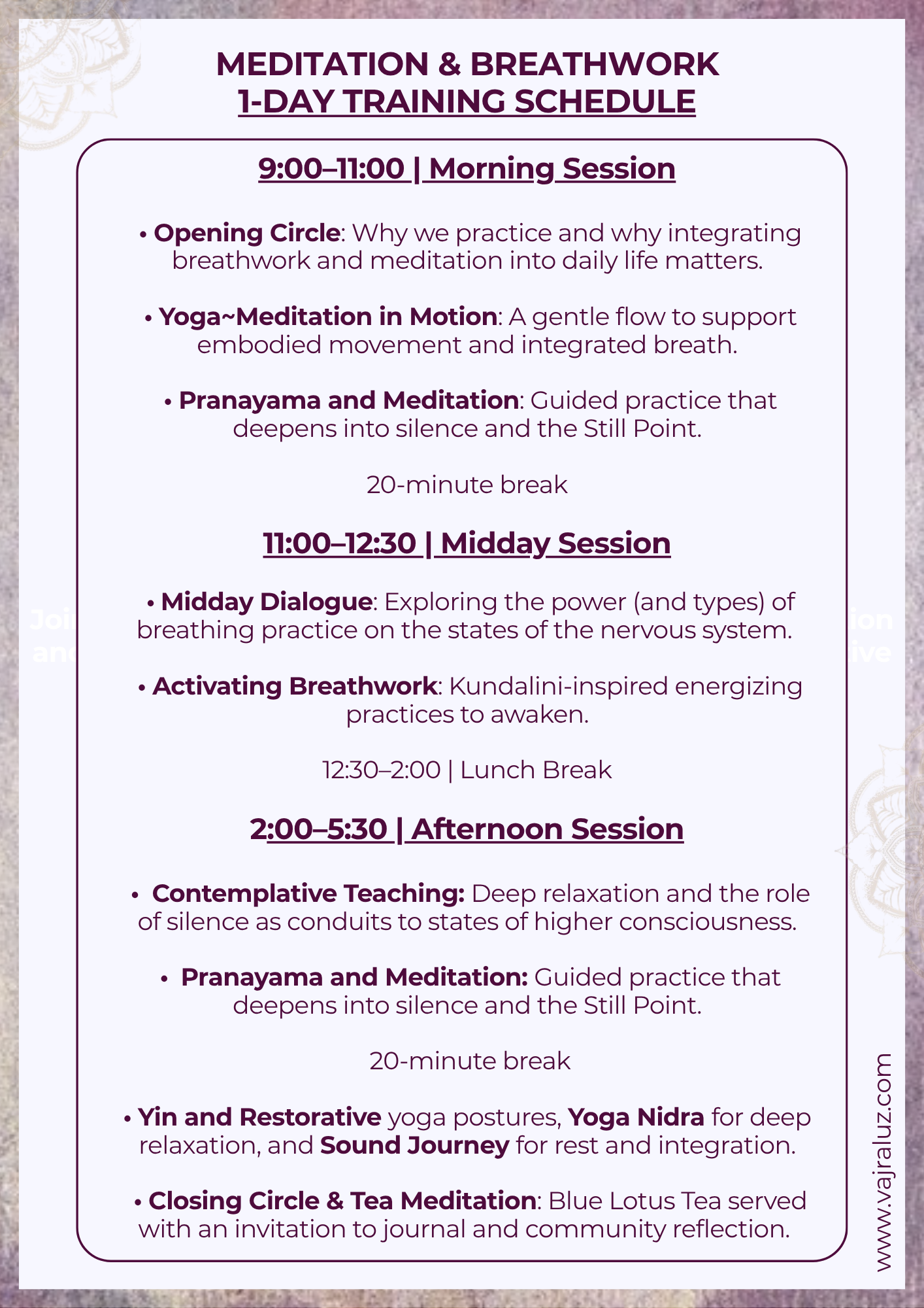 Meditation & Breathwork  -  Still Point -June 6th, 2026  - YA Credits