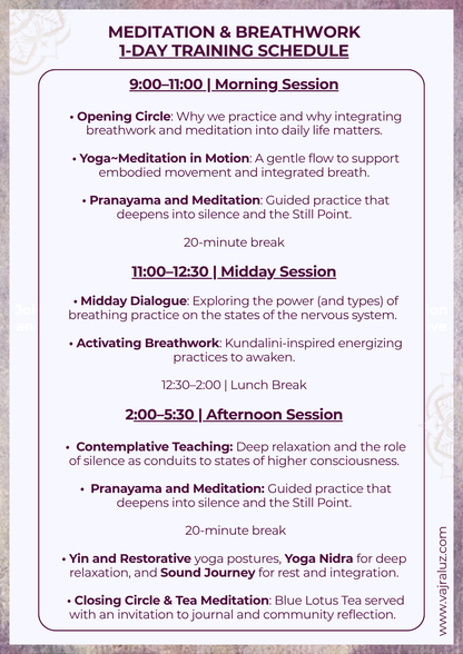 Meditation & Breathwork  -  Still Point -June 6th, 2026  - YA Credits